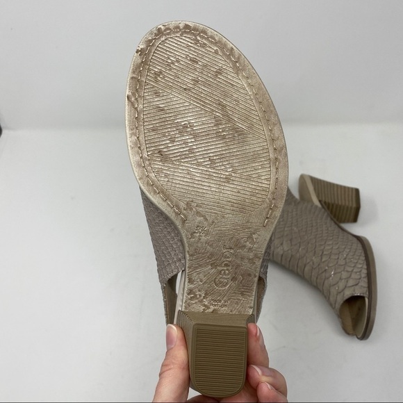 Gabor Open Toe shimmering snake Booties - Picture 6 of 7